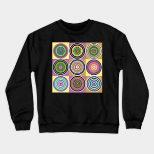 Colorful Circles inside Squares Crewneck Sweatshirt